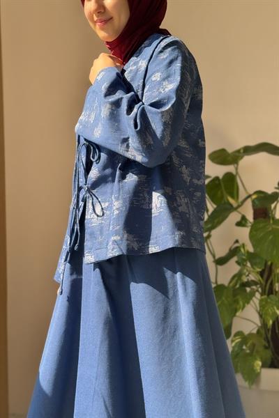 Kimono Kot Takım - Kot mavi