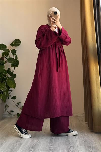 Kimono Takım - Bordo