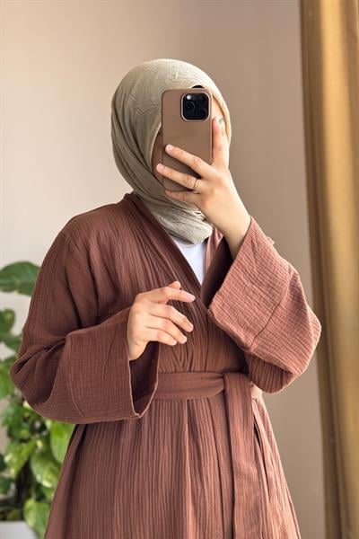 Kimono Takım - Kahve