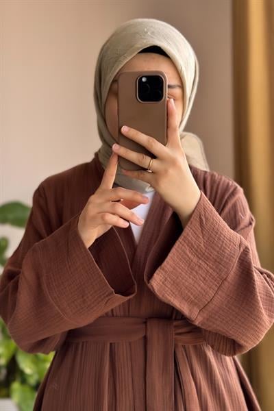 Kimono Takım - Kahve