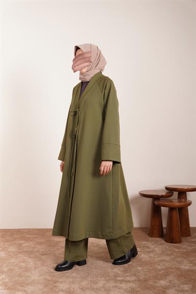 Kışlık Kimono Takım - Haki yeşil