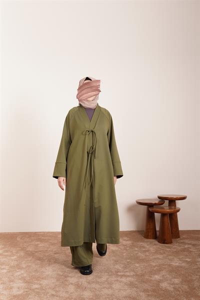 Kışlık Kimono Takım - Haki yeşil