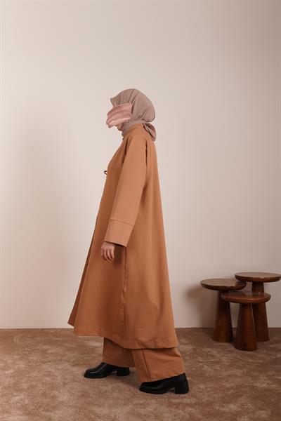 Kışlık Kimono Takım - Vizon