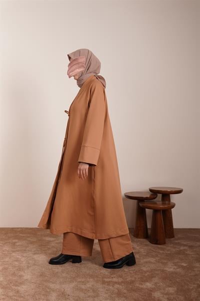 Kışlık Kimono Takım - Vizon