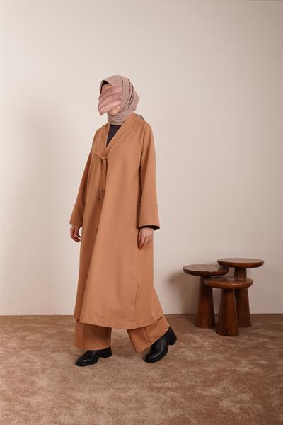 Kışlık Kimono Takım - Vizon