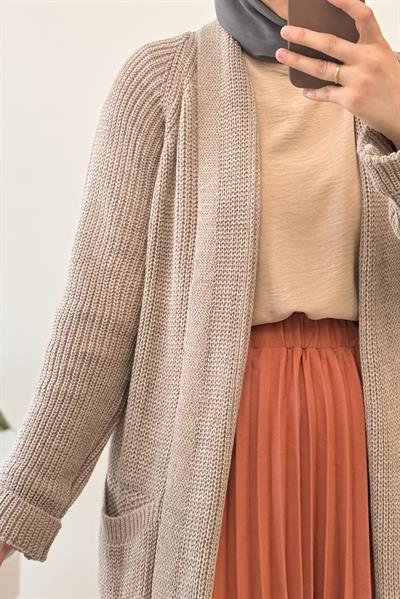 Klasik Hırka - Vizon