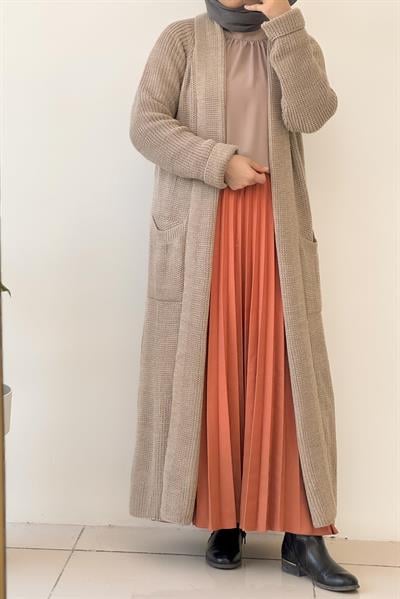 Klasik Hırka - Vizon