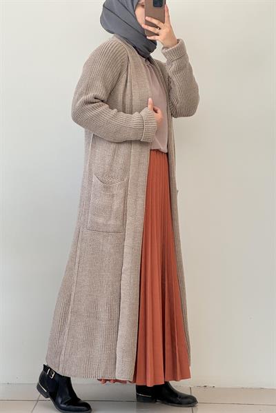 Klasik Hırka - Vizon