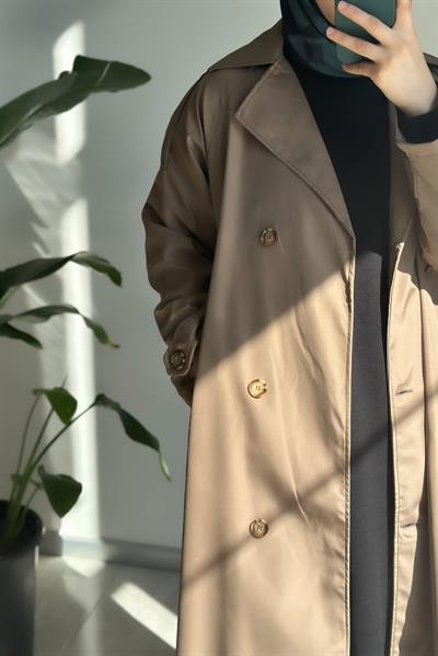 Klasik Trençkot - Koyu vizon