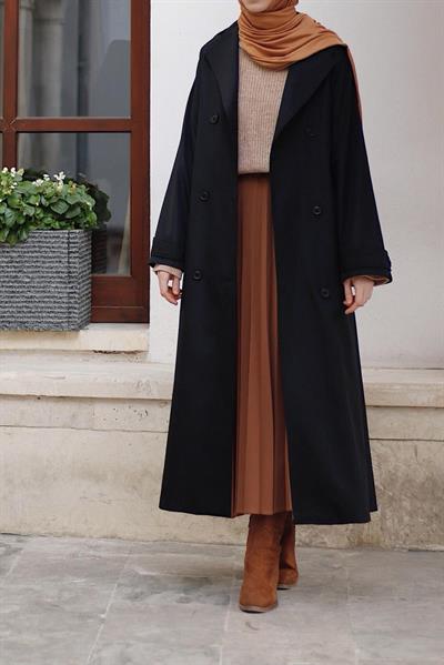 Klasik Trençkot - Siyah