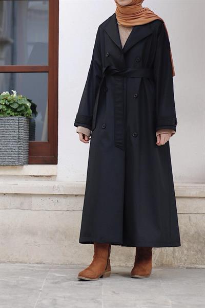 Klasik Trençkot - Siyah