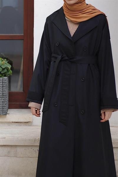 Klasik Trençkot - Siyah