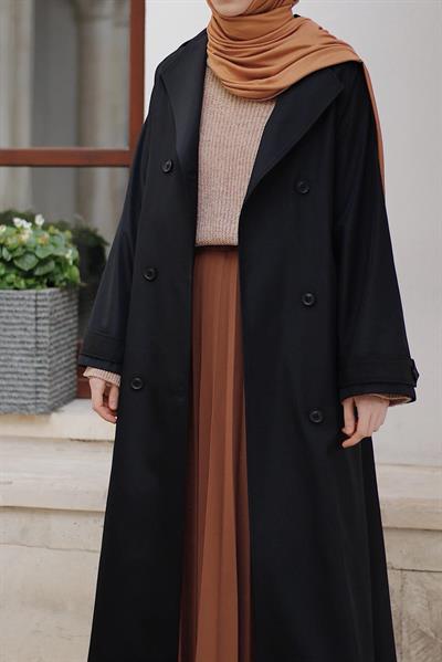 Klasik Trençkot - Siyah