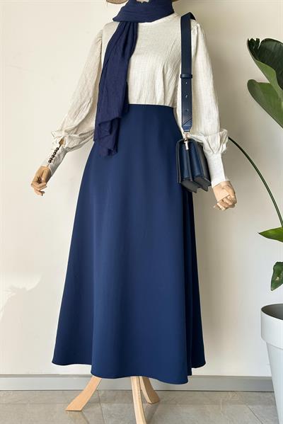 Kloş Etek - İndigo mavi