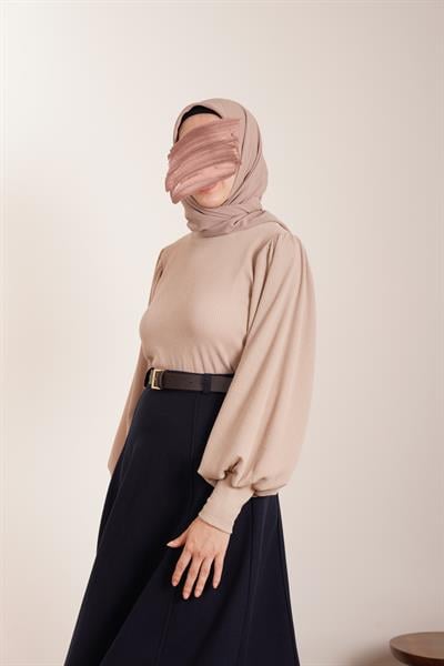 Kloş Kaşe Etek - Lacivert