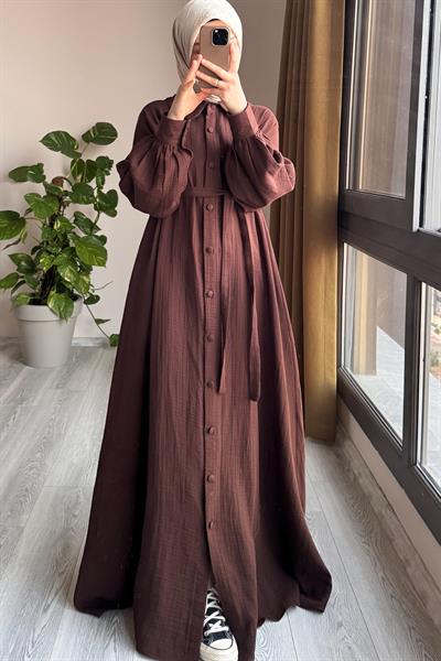 Kloş Müslin Ferace - Acı kahve