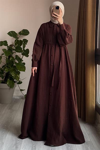 Kloş Müslin Ferace - Acı kahve