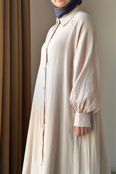 Kloş Müslin Ferace - Bej