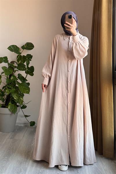 Kloş Müslin Ferace - Bej