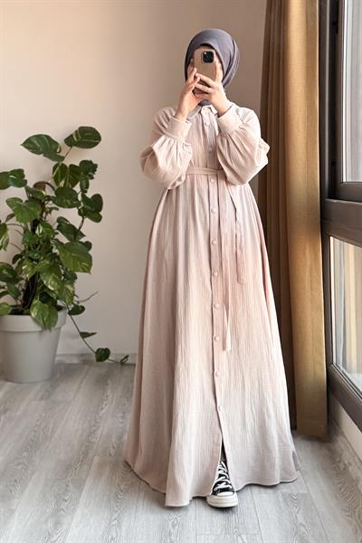 Kloş Müslin Ferace - Bej