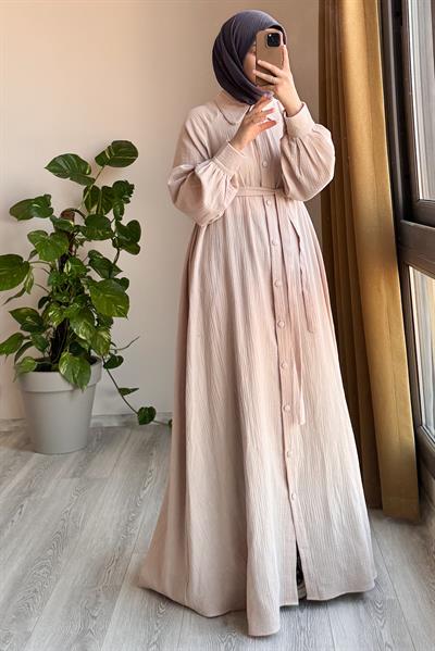 Kloş Müslin Ferace - Bej