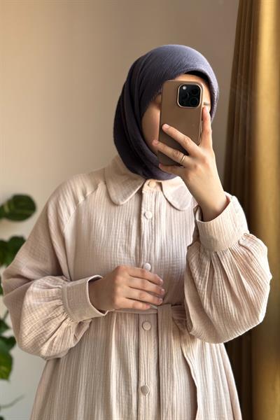 Kloş Müslin Ferace - Bej