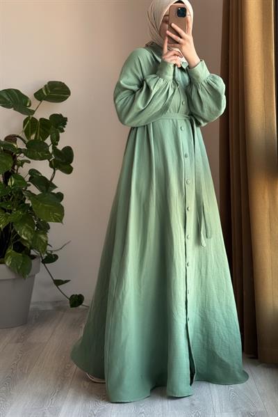 Kloş Müslin Ferace - Çağla yeşil