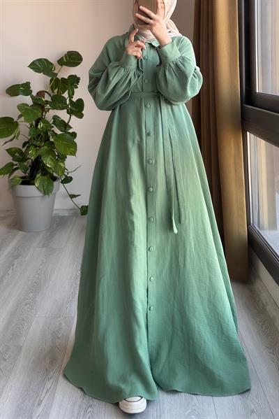 Kloş Müslin Ferace - Çağla yeşil