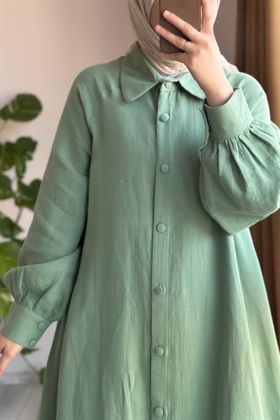 Kloş Müslin Ferace - Çağla yeşil