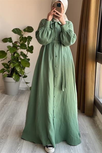 Kloş Müslin Ferace - Çağla yeşil