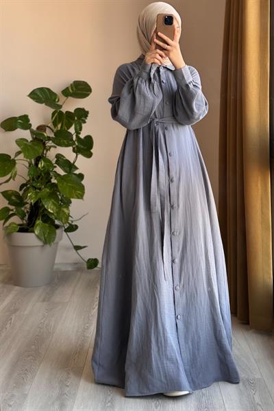 Kloş Müslin Ferace - Gri