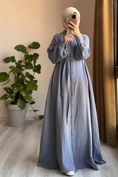 Kloş Müslin Ferace - Gri