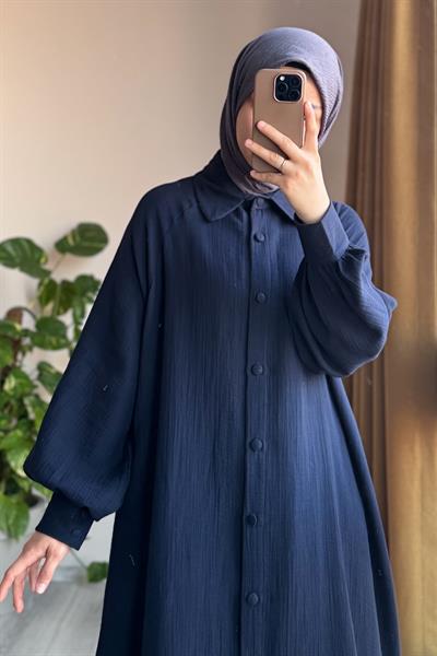 Kloş Müslin Ferace - Lacivert