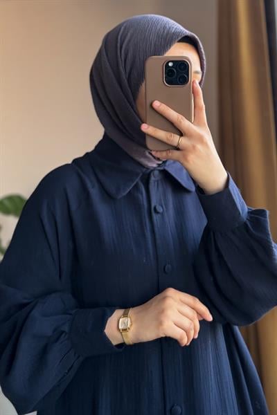 Kloş Müslin Ferace - Lacivert