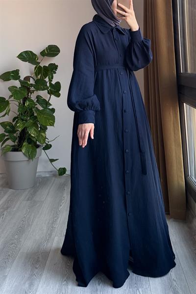 Kloş Müslin Ferace - Lacivert