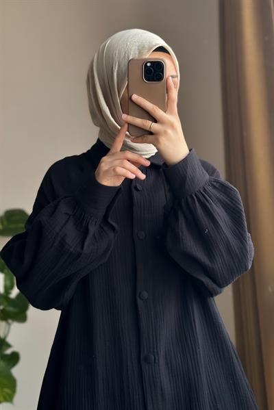 Kloş Müslin Ferace - Siyah