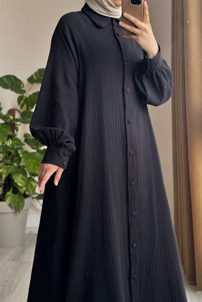 Kloş Müslin Ferace - Siyah