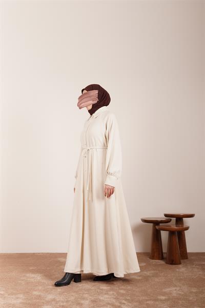 Kloş Triko Ferace - Açık Bej