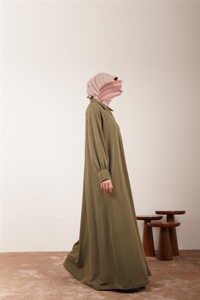 Kloş Triko Ferace - Haki yeşil