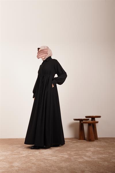 Kloş Triko Ferace - Siyah