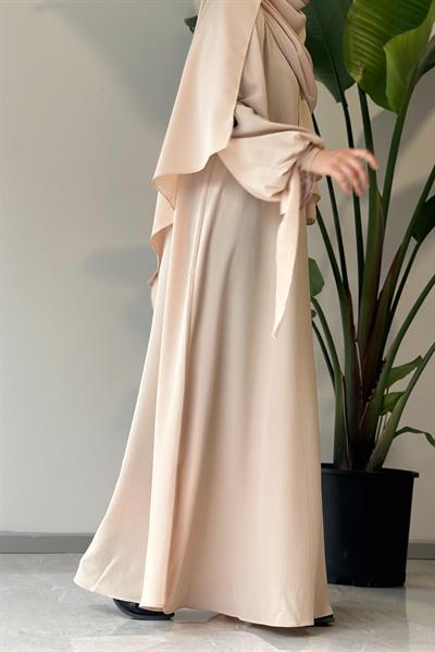 Krinkıl Elbise - Bej