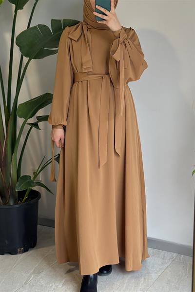 Krinkıl Elbise - Vizon