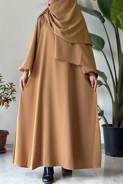 Krinkıl Elbise - Vizon