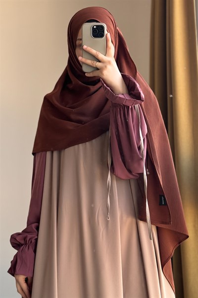 Krinkılı Şal - Kahve