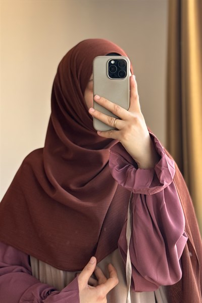 Krinkılı Şal - Kahve