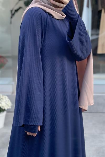 Kuğu Triko Elbise - Koyu mavi