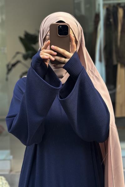 Kuğu Triko Elbise - Lacivert