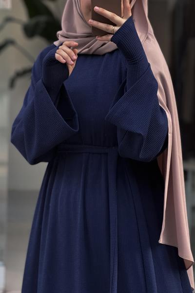 Kuğu Triko Elbise - Lacivert