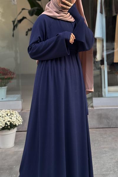 Kuğu Triko Elbise - Lacivert