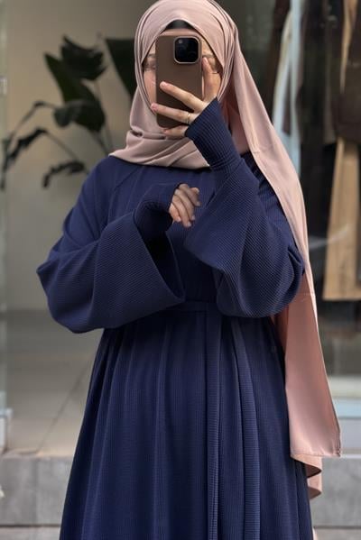 Kuğu Triko Elbise - Lacivert